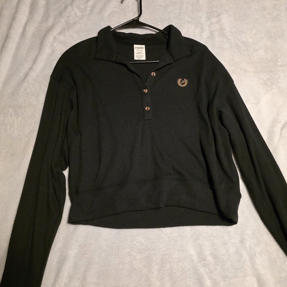 PINK Victoria's Secret Black V-Neck Sweater